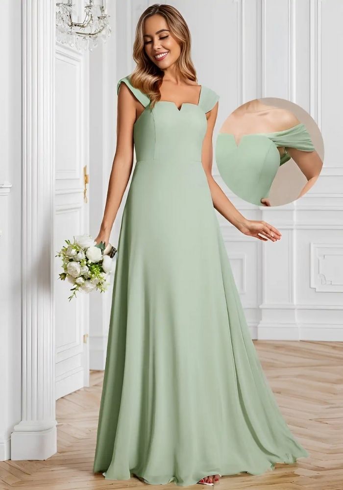 Kleid in Salbeigrün