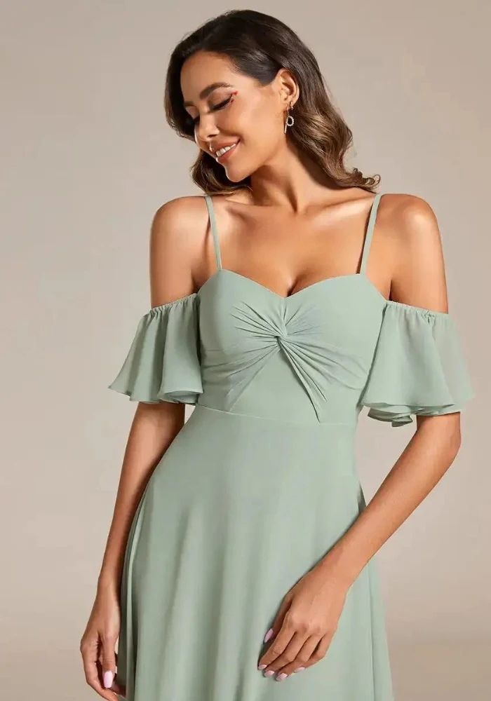 Kleid Salbeigrün Festlich
