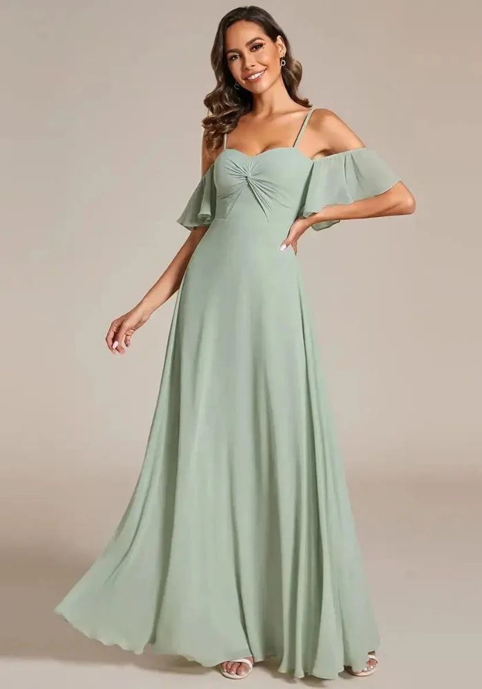 Kleid Salbeigrün Festlich