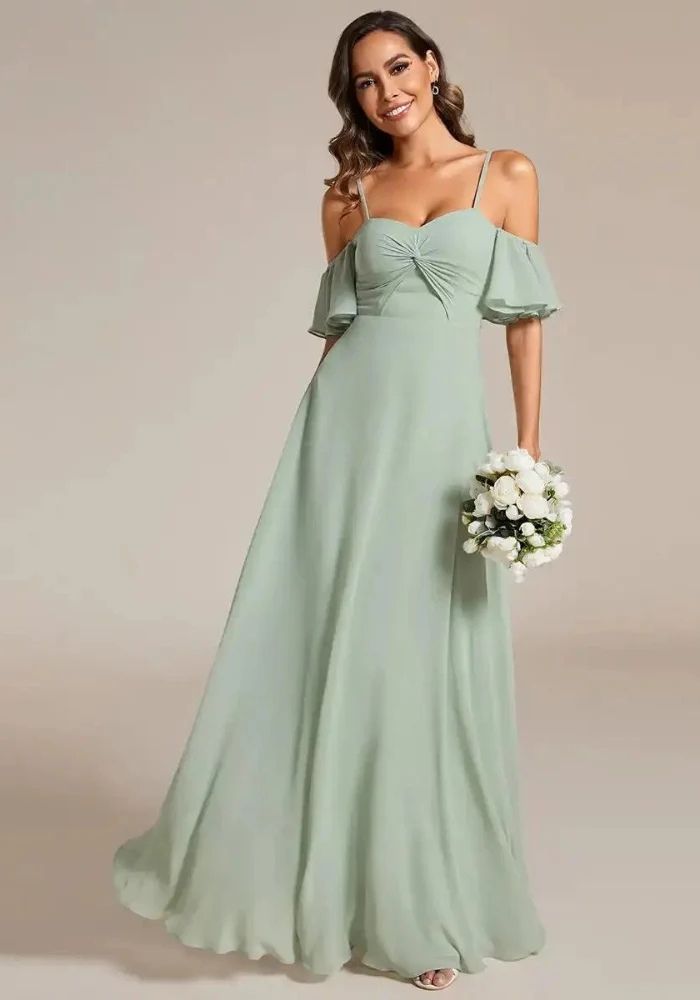 Kleid Salbeigrün Festlich