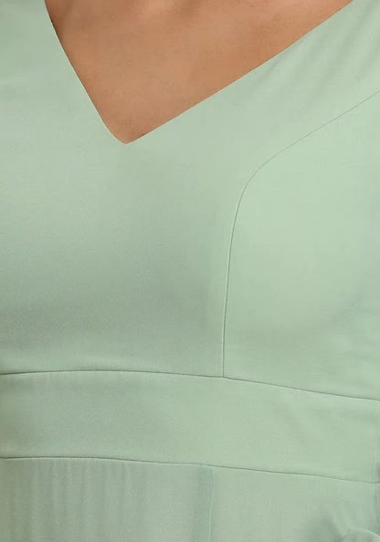 Kleid Salbeigrün Hochzeit Lang A Linie